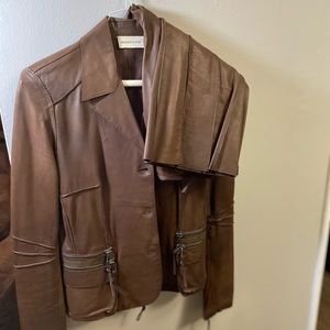 Benedetta Novi unworn leather jacket and pant set| NWOT